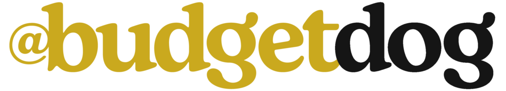 budgetdog logo goldgray